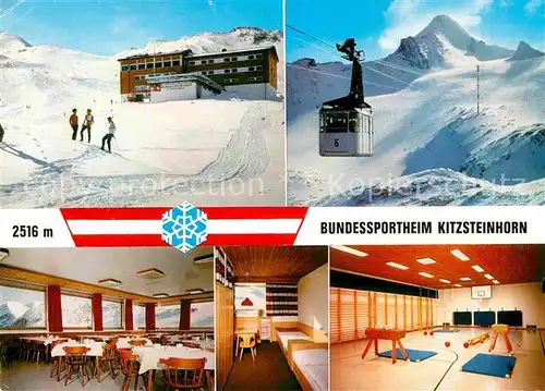 AK / Ansichtskarte Kitzsteinhorn Bundessportheim Seilbahn Restaurant Kat. Kaprun