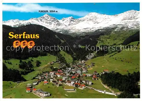 AK / Ansichtskarte Serfaus Tirol Fliegeraufnahme Seilbahn zum Koelner Haus Kat. Serfaus