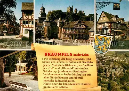 AK / Ansichtskarte Braunfels Fachwerk Fliegeraufnahme Schloss Kat. Braunfels