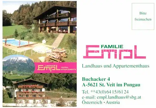 AK / Ansichtskarte St Veit Pongau Landhaus Empl Ferienappartements