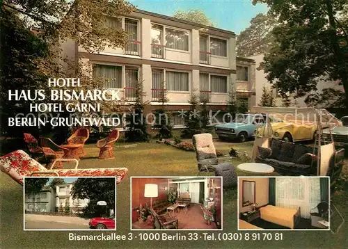 AK / Ansichtskarte Grunewald Berlin Hotel Haus Bismarck Kat. Berlin