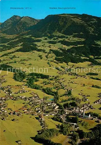 AK / Ansichtskarte Egg Bregenzerwald Fliegeraufnahme mit Winterstaude 