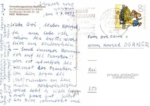AK / Ansichtskarte Mettmann Verwaltungsschule Mettmann Kat. Mettmann