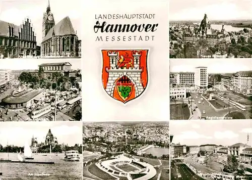 AK / Ansichtskarte Hannover Maschsee Hauptbahnhof Stadion Aegidienplatz Kroepcke Kat. Hannover