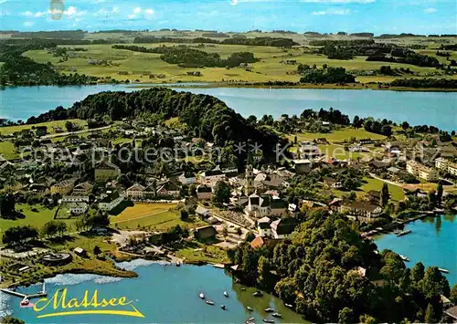 AK / Ansichtskarte Mattsee Salzburg Niedertrumersee Obertrumersee Fliegeraufnahme Kat. Mattsee