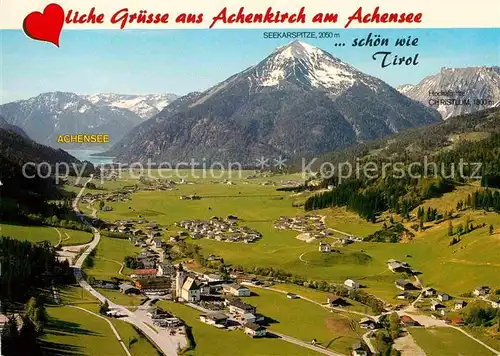 AK / Ansichtskarte Achenkirch mit Seekarspitze Karwendelgebirge Fliegeraufnahme Kat. Achenkirch am Achensee