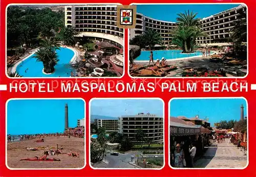 AK / Ansichtskarte Maspalomas Hotel Maspalomas Palm Beach Swimming Pool Strand Kat. Gran Canaria Spanien