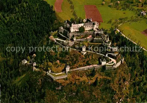 AK / Ansichtskarte Sankt Georgen Laengsee Burg Hochosterwitz Fliegeraufnahme