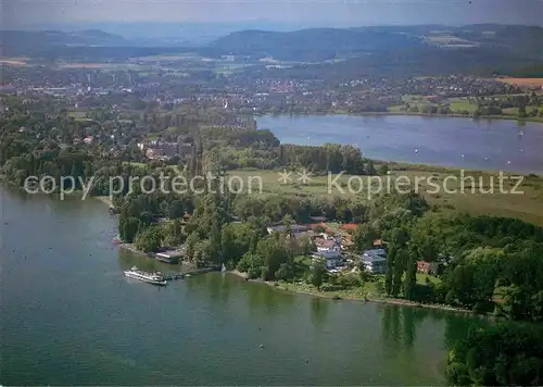 AK / Ansichtskarte Radolfzell Bodensee Kurzentrum Halbinsel Mettnau Fliegeraufnahme Kat. Radolfzell am Bodensee