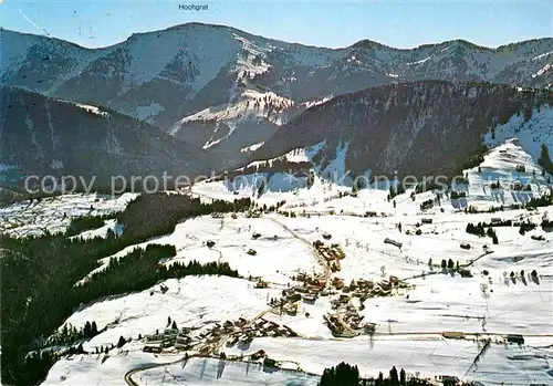 AK / Ansichtskarte Steibis Winterpanorama Allgaeuer Alpen Fliegeraufnahme Kat. Oberstaufen
