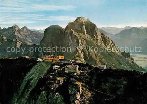 AK / Ansichtskarte Pfronten Berggasthaus Ostlerhuette Breitenberg Aggenstein Alpenpanorama Kat. Pfronten