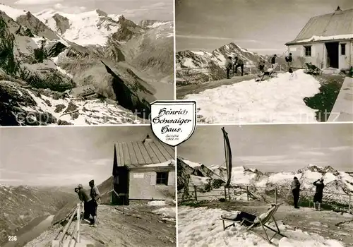 AK / Ansichtskarte Kaprun Heinrich Schwaiger Haus Schutzhaus Glocknergruppe Gebirgspanorama Kat. Kaprun