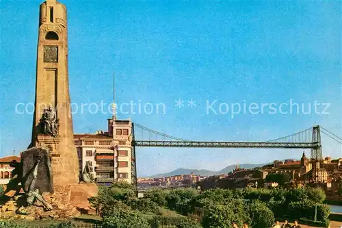 AK / Ansichtskarte Las Arenas Monumento a Churruca y Puente de Vizcaya Kat. Spanien