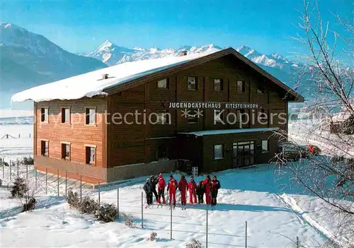 AK / Ansichtskarte Zell See Jugendgaestehaus Kitzsteinhorn Winterpanorama Alpen Kat. Zell am See