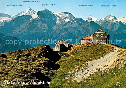 AK / Ansichtskarte Salzburg Oesterreich Statzerhaus am Hundstein Alpenpanorama Kat. Salzburg