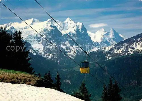 AK / Ansichtskarte Seilbahn Hasliberg Kaeserstatt Wetterhorngruppe  Kat. Bahnen