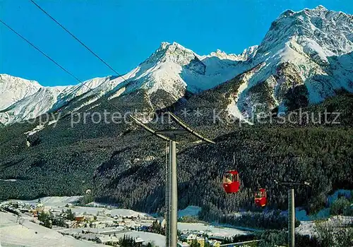 AK / Ansichtskarte Seilbahn Scuol Tarasp Vulpera Lischanagruppe  Kat. Bahnen