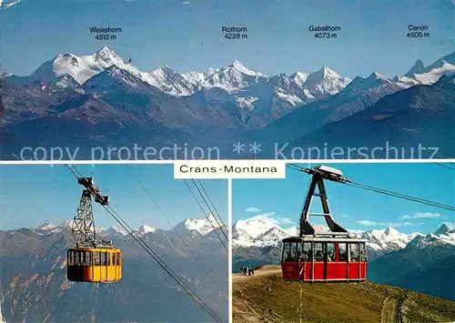 AK / Ansichtskarte Seilbahn Glacier de la Plaine morte Cry d Err Bellalui Crans Montana  Kat. Bahnen