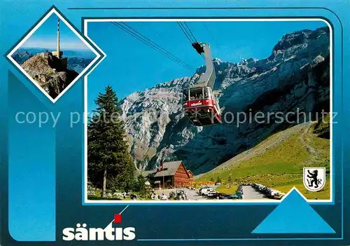 AK / Ansichtskarte Seilbahn Saentis Schwaegalp Gasthaus  Kat. Bahnen