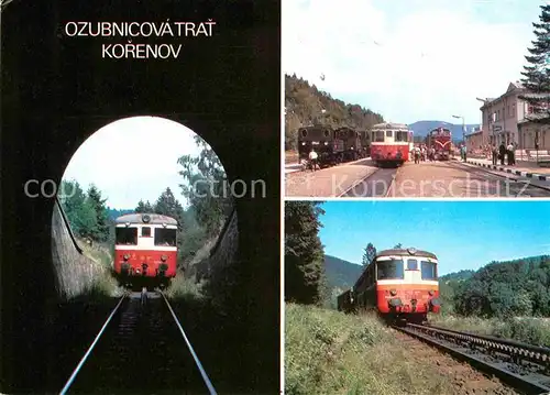 AK / Ansichtskarte Eisenbahn Jizerske Hory Korenov Ozubnicova Trat  Kat. Eisenbahn
