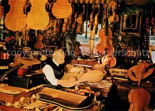 AK / Ansichtskarte Geige Geigenbauer Johann Reiter Mittenwald  Kat. Musik