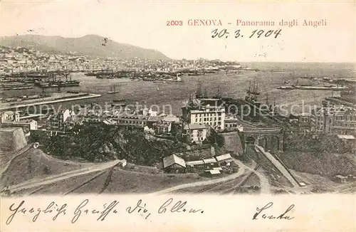 AK / Ansichtskarte Genova Genua Liguria Panorama dagli Angeli Kat. Genova