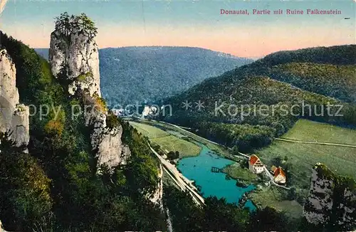 AK / Ansichtskarte Donautal Partie mit Ruine Falkenstein Kat. Ulm