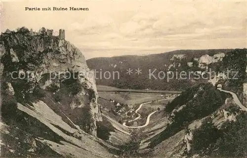 AK / Ansichtskarte Donautal Panorama mit Ruine Hausen Kat. Ulm
