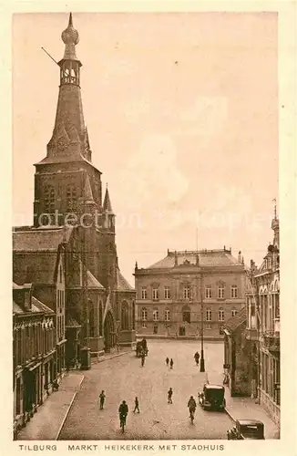 AK / Ansichtskarte Tilburg Markt Heikekerk met Stadhuis Kat. Tilburg