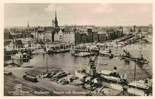 AK / Ansichtskarte Stockholm Slussen och Skeppsbron Kat. Stockholm