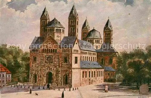 AK / Ansichtskarte Speyer Rhein Kaiserdom Morgenstimmung  Kat. Speyer