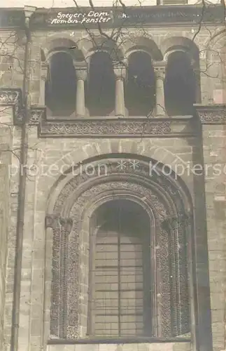 AK / Ansichtskarte Speyer Rhein Romanfenster am Dom Kat. Speyer