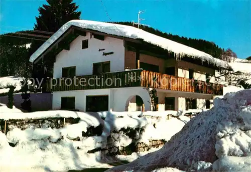 AK / Ansichtskarte Oberau Berchtesgaden Pension Gaestehaus Haus Alpenrose im Winter Kat. Berchtesgaden