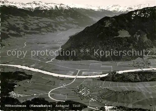 AK / Ansichtskarte Kanzelkehre Tirol Hoehenstrasse Blick ins Achental Alpenpanorama Fliegeraufnahme Kat. Wiesing Schwaz