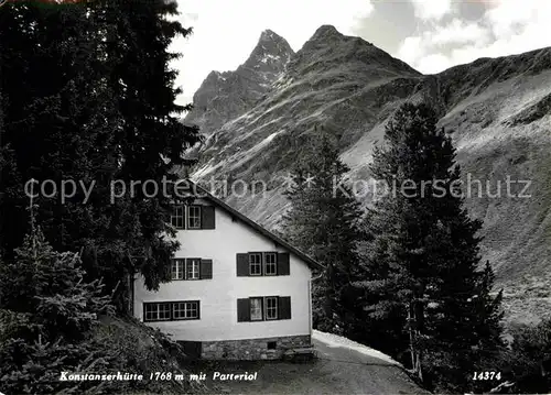 AK / Ansichtskarte Konstanzer Huette mit Patteriol Verwallgruppe Kat. St Anton Arlberg