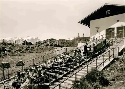 AK / Ansichtskarte Tschagguns Vorarlberg Golmerbahn Bergstation gegen Sulzfluh und Drei Tuerme Kat. Tschagguns