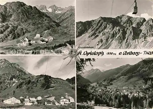 AK / Ansichtskarte St Christoph Arlberg Panorama Wintersportplatz Alpen Vallugabahn Kat. St. Anton am Arlberg