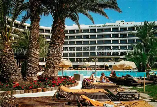 AK / Ansichtskarte Playa de Maspalomas Hotel Palm Beach Swimming Pool Palmen