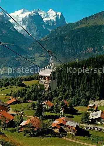 AK / Ansichtskarte Seilbahn Hasliberg Kaeserstatt Wasserwendi Wetterhorngruppe Kat. Bahnen