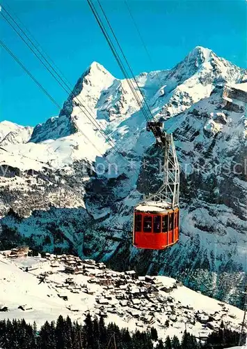 AK / Ansichtskarte Seilbahn Schilthorn Muerren Birg Eiger Moench  Kat. Bahnen