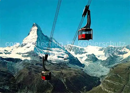 AK / Ansichtskarte Seilbahn Rothorn Zermatt Matterhorn Mt. Cervin  Kat. Bahnen