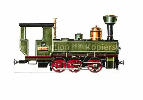 AK / Ansichtskarte Lokomotive Tender Lokomotive 1893 Zeichnung Swoboda  Kat. Eisenbahn