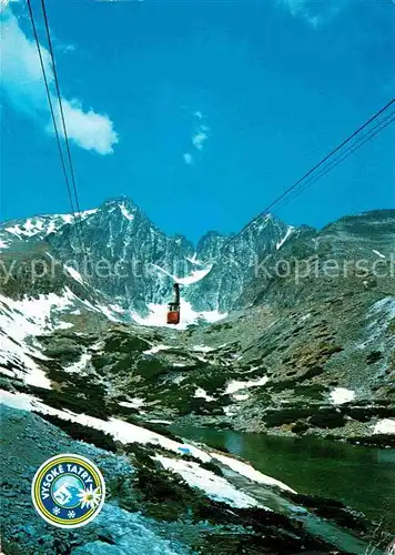 AK / Ansichtskarte Seilbahn Vysoke Tatry Lomnickeho stitu Skalnateho plesa Kat. Bahnen