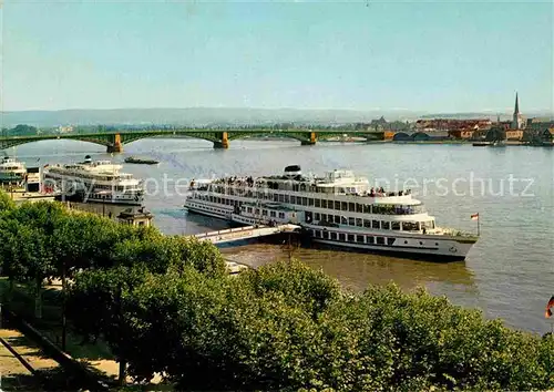 AK / Ansichtskarte Motorschiffe Mainz am Rhein Kat. Schiffe