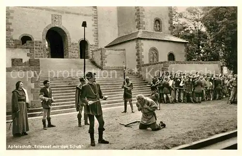 AK / Ansichtskarte oetigheim Volksschauspiel Wilhelm Tell Szene Der Apfelschuss Kat. oetigheim