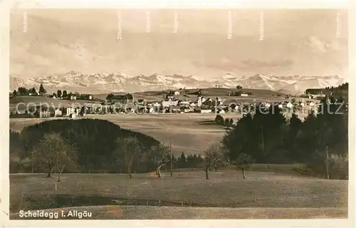AK / Ansichtskarte Scheidegg Allgaeu Panorama Kat. Scheidegg