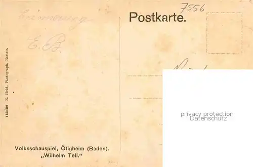AK / Ansichtskarte oetigheim Volksschauspiel Wilhelm Tell Kat. oetigheim
