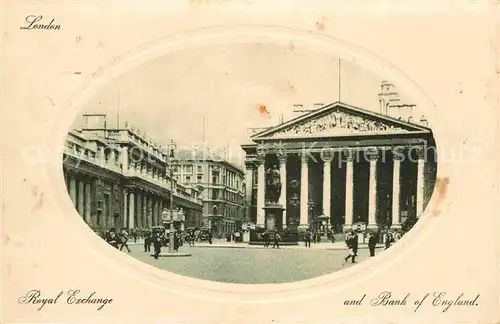 AK / Ansichtskarte London Royal Exchange and Bank of England Kat. City of London