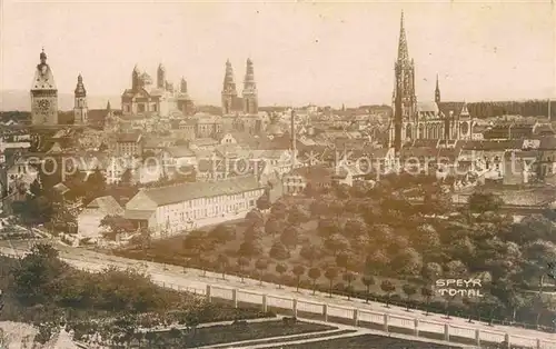 AK / Ansichtskarte Speyer Rhein Totalansicht Kat. Speyer