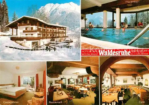 AK / Ansichtskarte Oberstdorf Hotel Cafe Restaurant Waldesruhe Kat. Oberstdorf